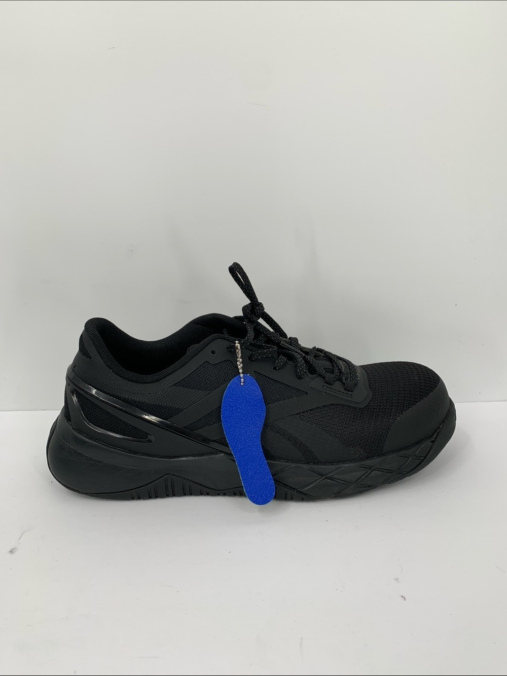 Reebok Nanoflex TR work sneaker shoe black composite safety toe tie women 10.5